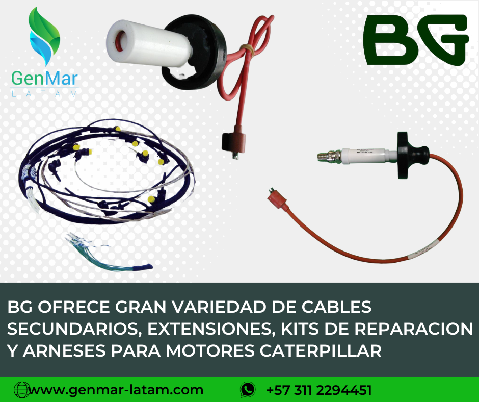 Cables, Extensiones y Kits de reparación BG para motores Caterpillar